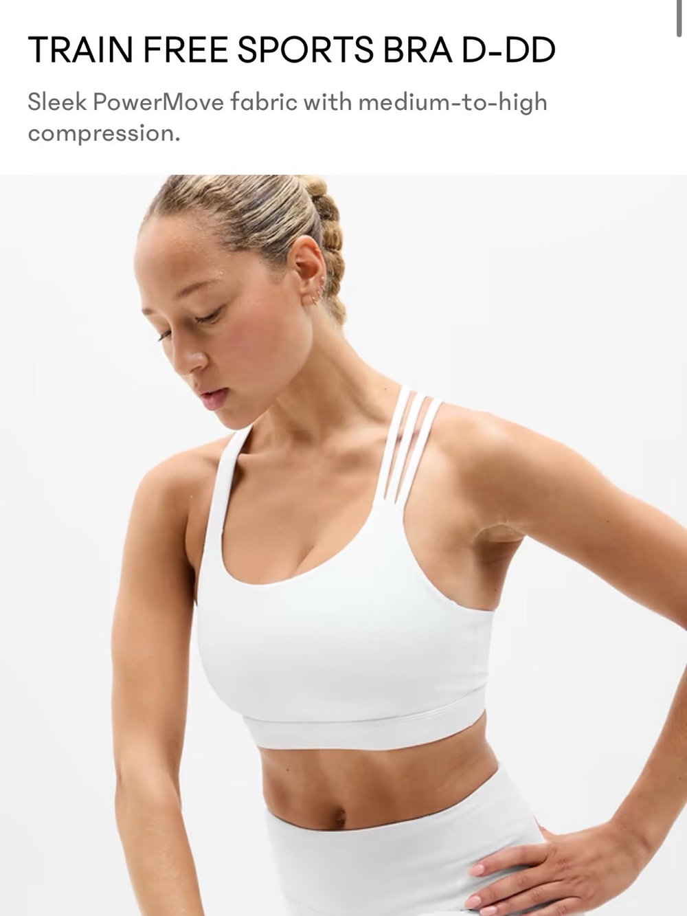 Train Free Sports Bra D-DD — White